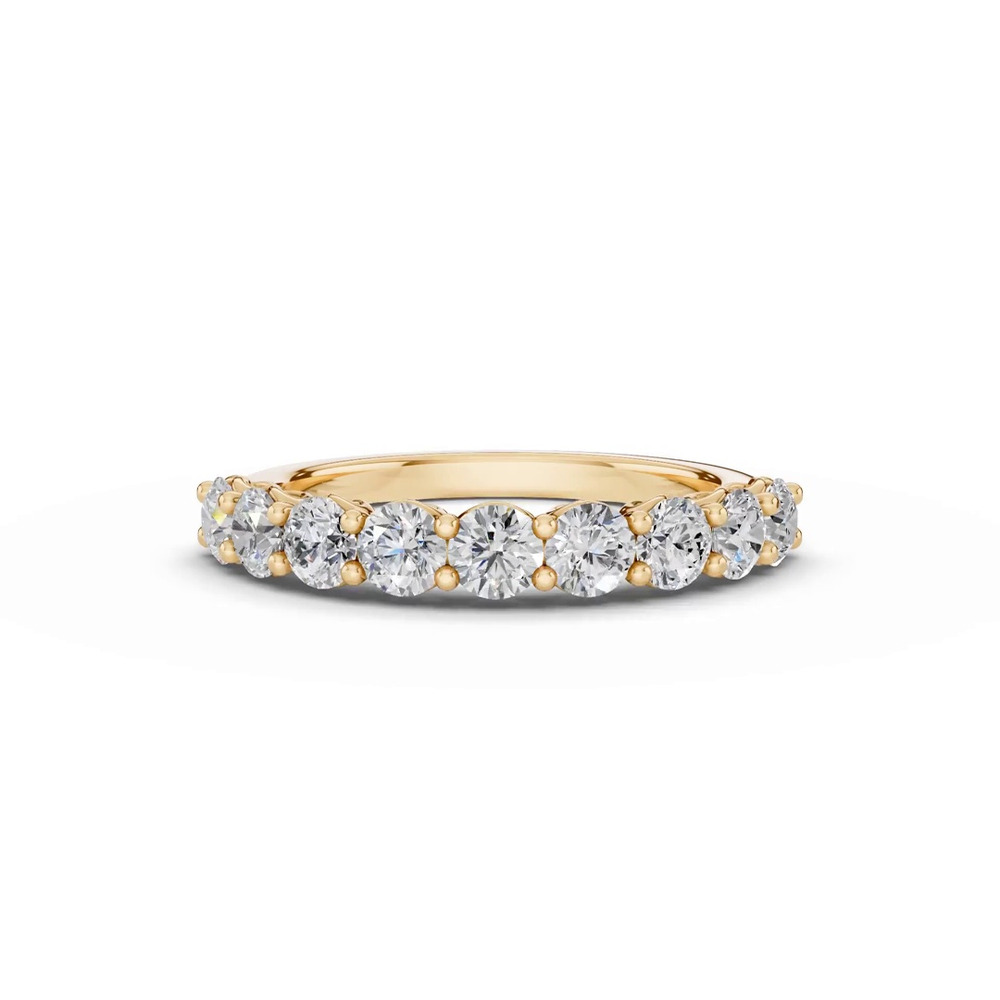360 degree view of Sculpted Heart 9-Stone Diamond Band (1.00 ct. tw.)