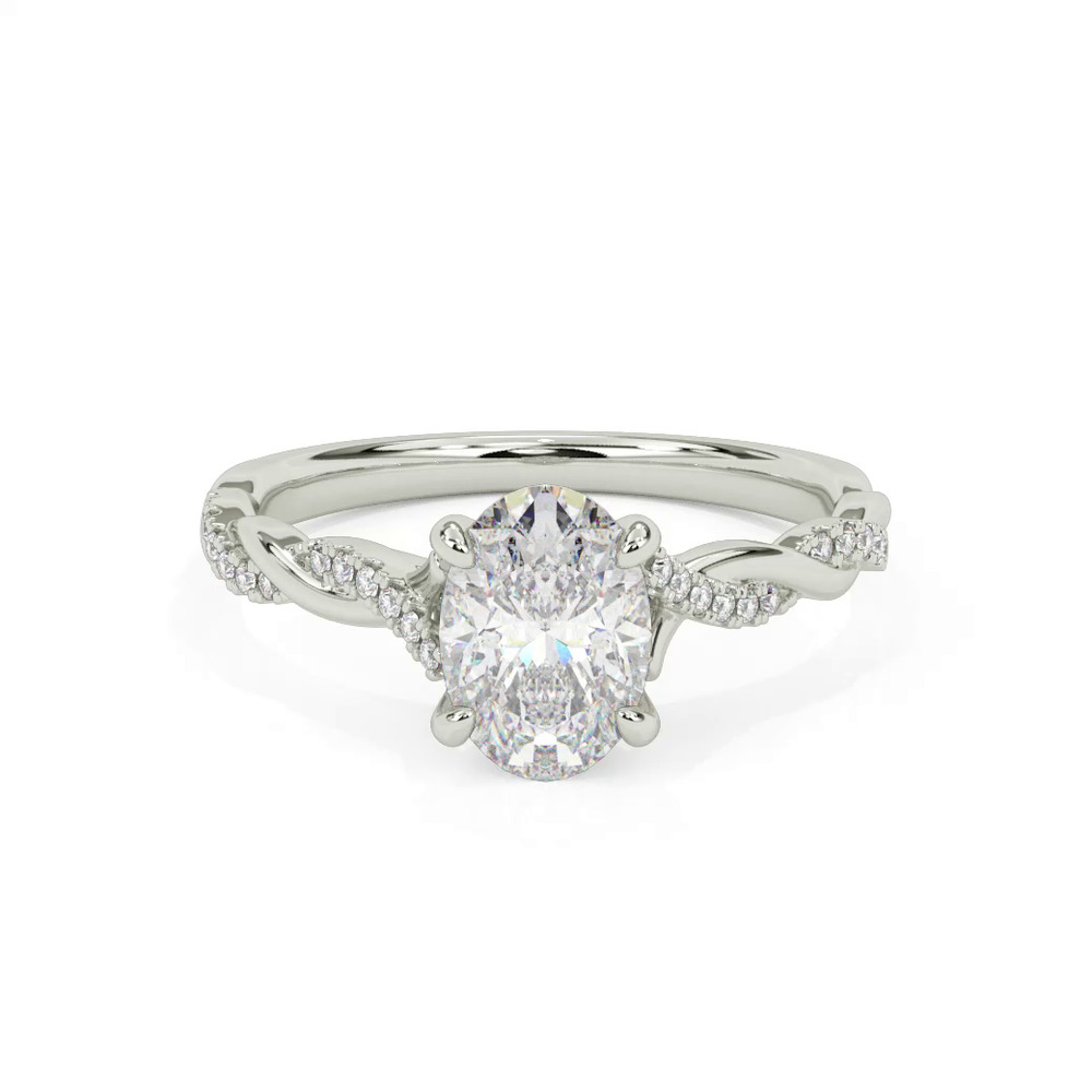 360 degree view of Kayleigh Lab Diamond Twist 1.00 ct. Oval Lab Engagement Ring