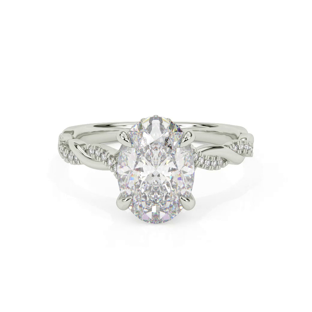 360 degree view of Kayleigh Lab Diamond Twist 2.00 ct. Oval Lab Engagement Ring