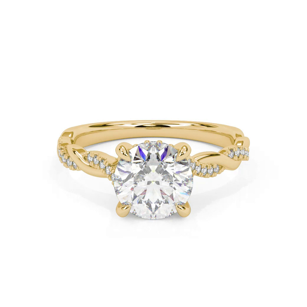 360 degree view of Kayleigh Lab Diamond Twist 1.50 ct. Round Lab Engagement Ring