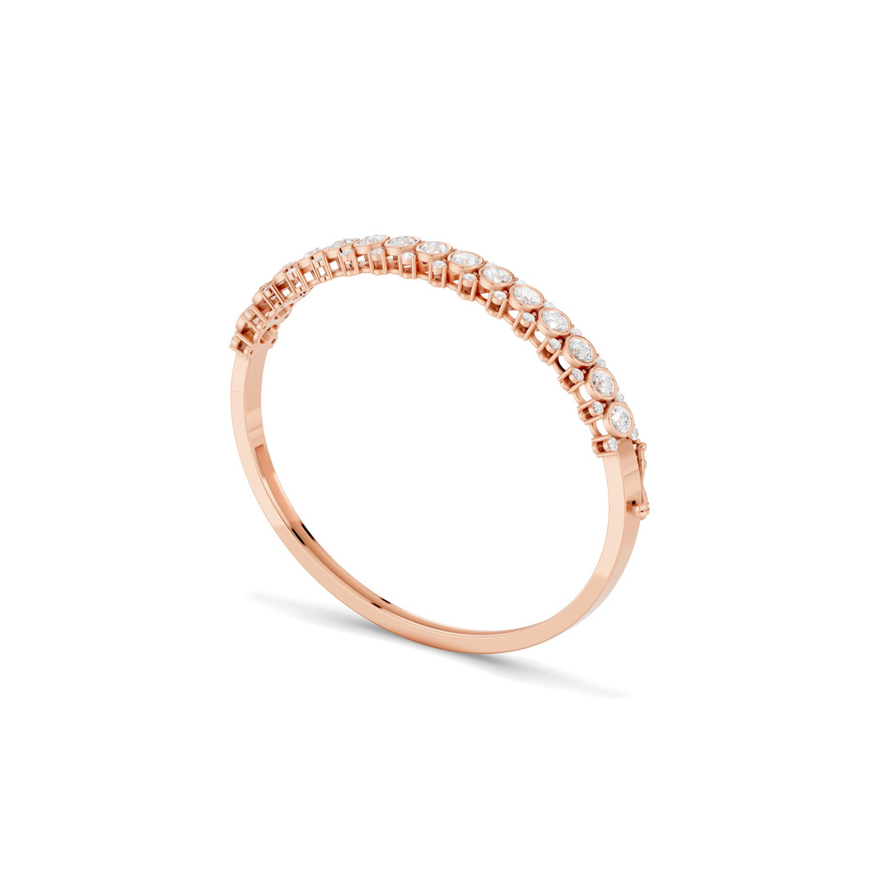 360 degree view of Bezel Line Lab Diamond Bangle (3.50 ct. t.w.)