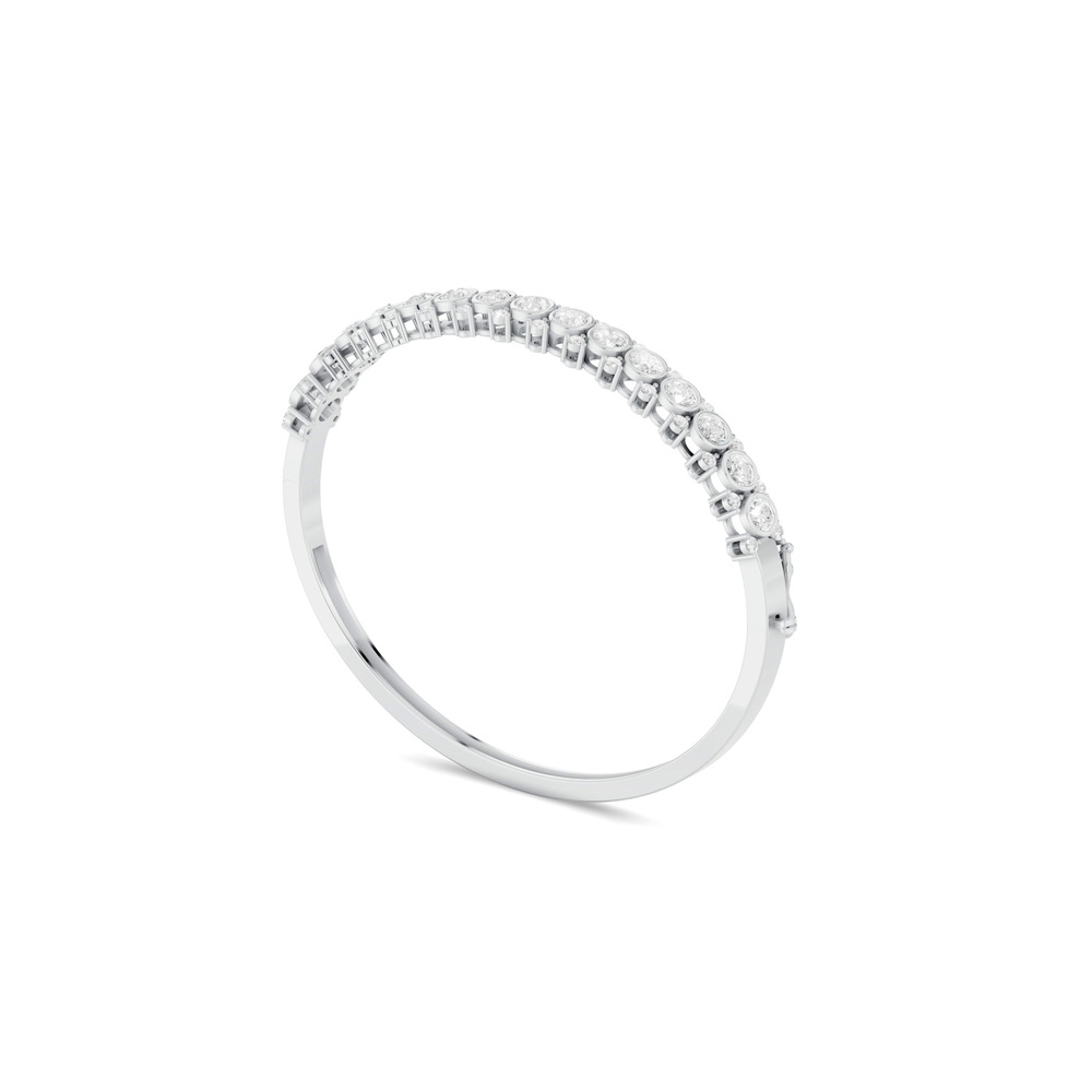 360 degree view of Bezel Line Lab Diamond Bangle (3.50 ct. t.w.)