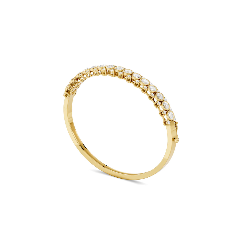 360 degree view of Bezel Line Lab Diamond Bangle (3.50 ct. t.w.)