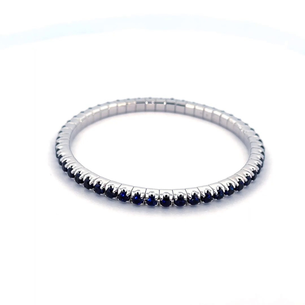 360 degree view of Seamless Stretch Lab Sapphire Bracelet