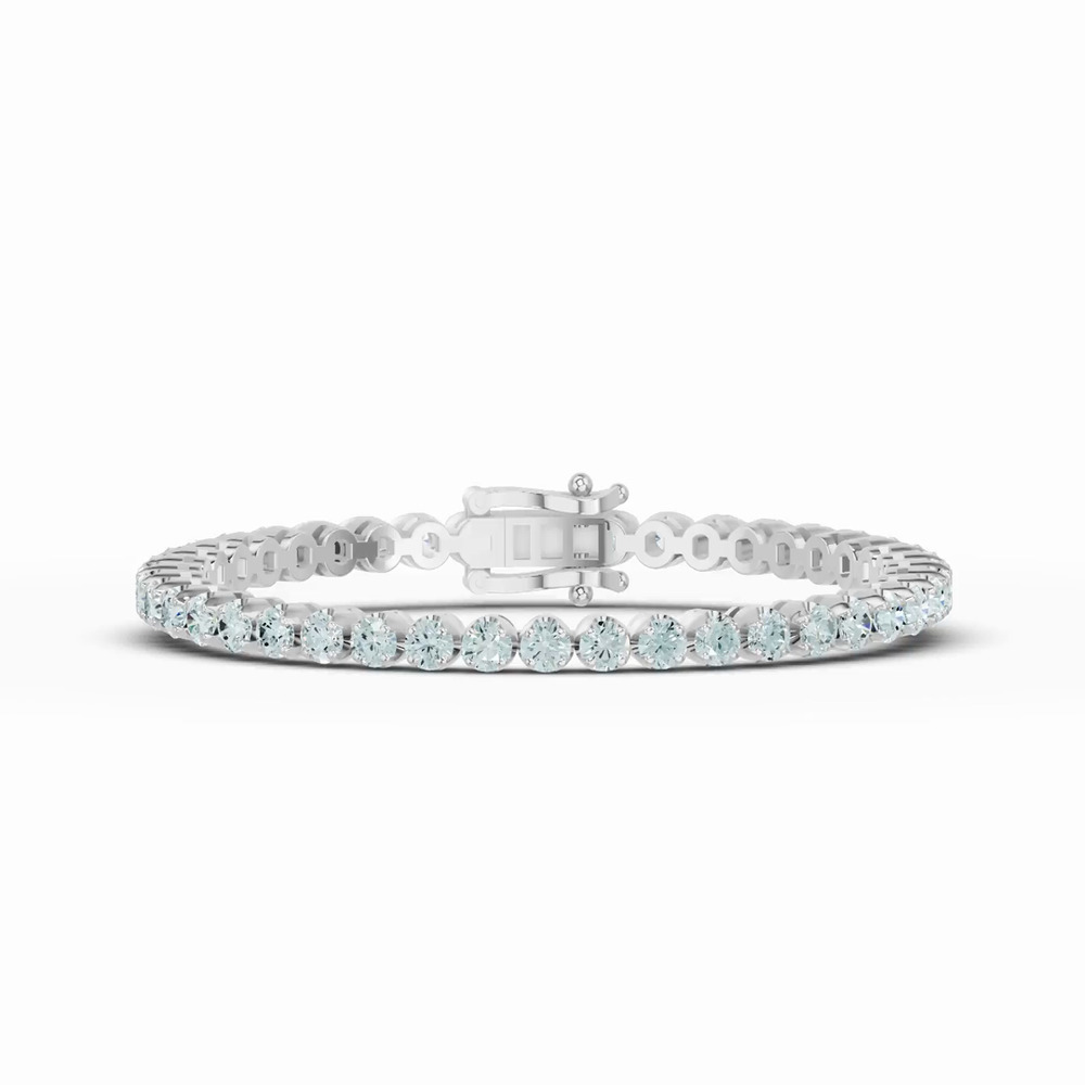 360 degree view of Sky Blue Topaz Tennis Bracelet