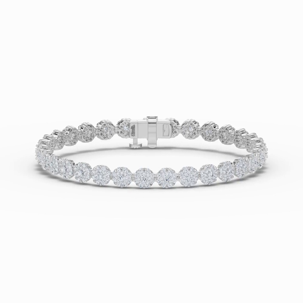 360 degree view of Double Halo Lab Diamond Tennis Bracelet (5 ct. tw.)