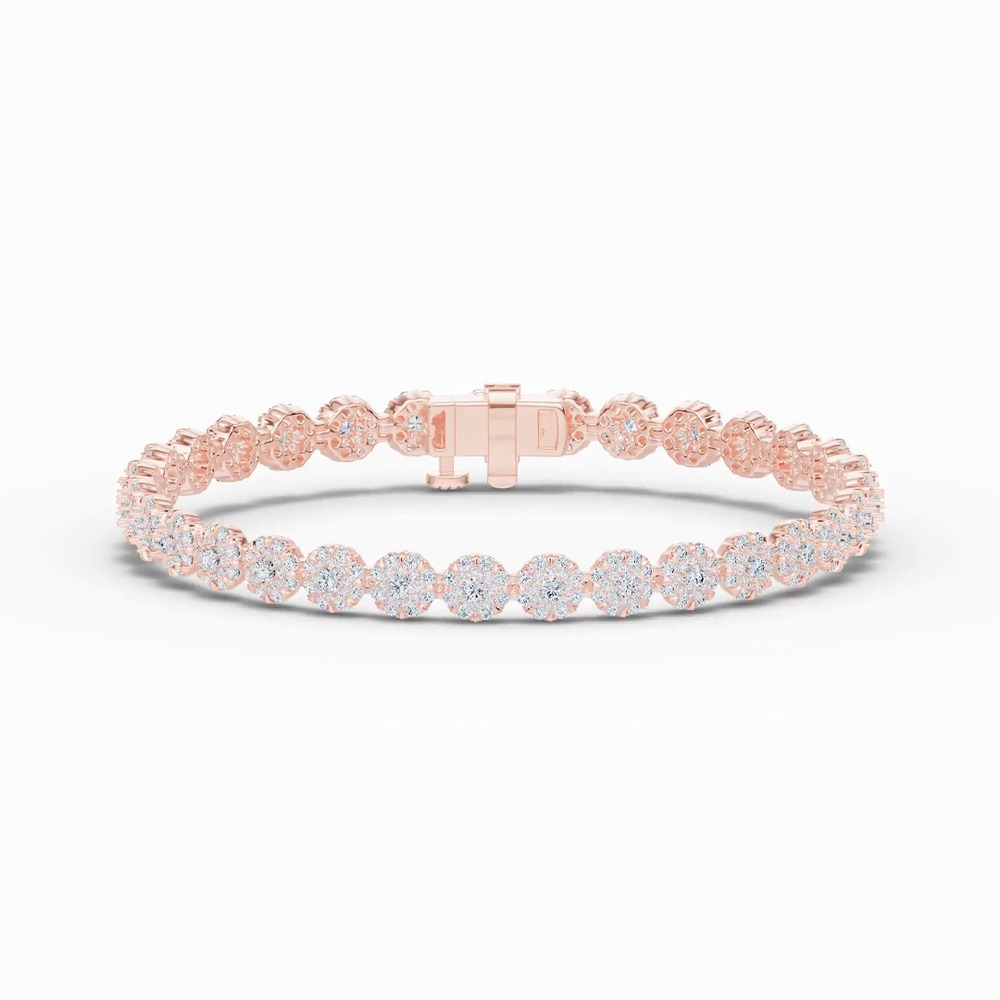 360 degree view of Double Halo Lab Diamond Tennis Bracelet (5 ct. tw.)