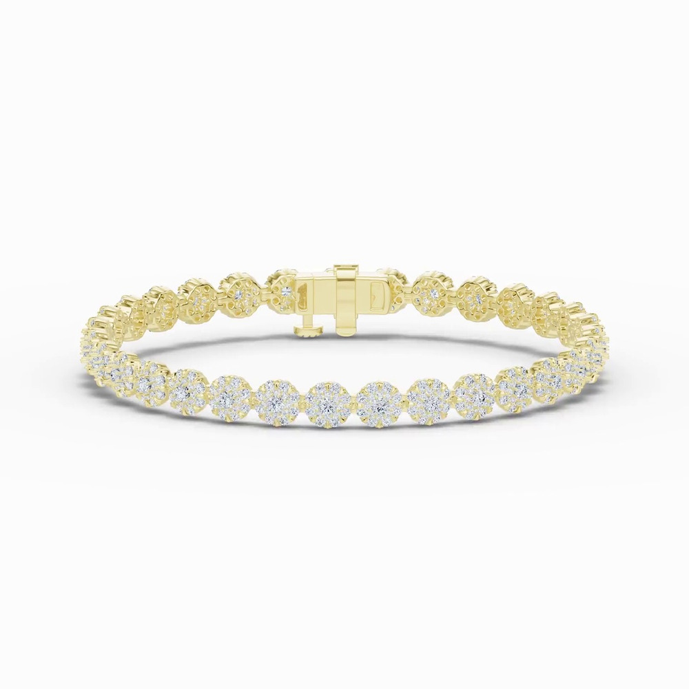 360 degree view of Double Halo Lab Diamond Tennis Bracelet (5 ct. tw.)