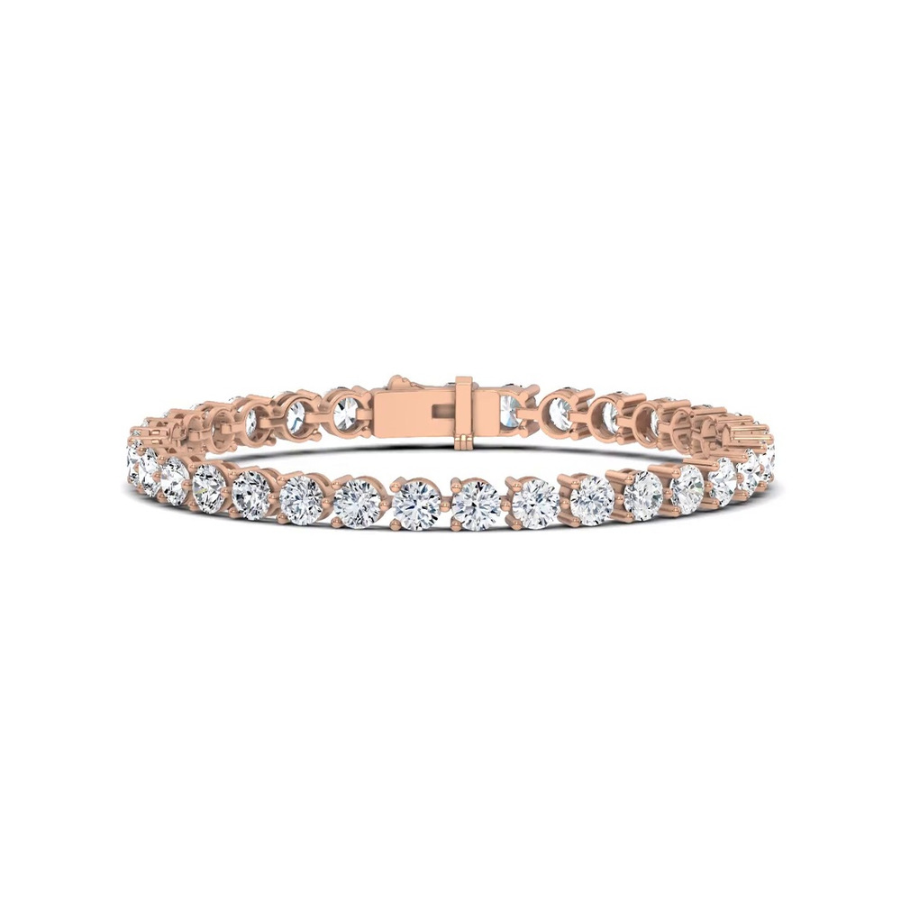 360 degree view of Three-Prong Lab Diamond Tennis Bracelet (10 ct. tw.)