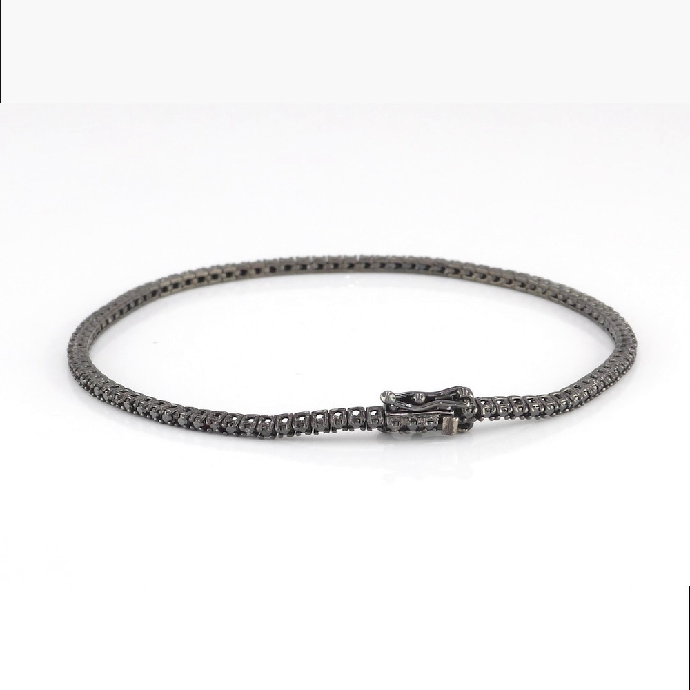 360 degree view of Black Diamond Bracelet With Black Rhodium Plating (1.15ct. tw.)