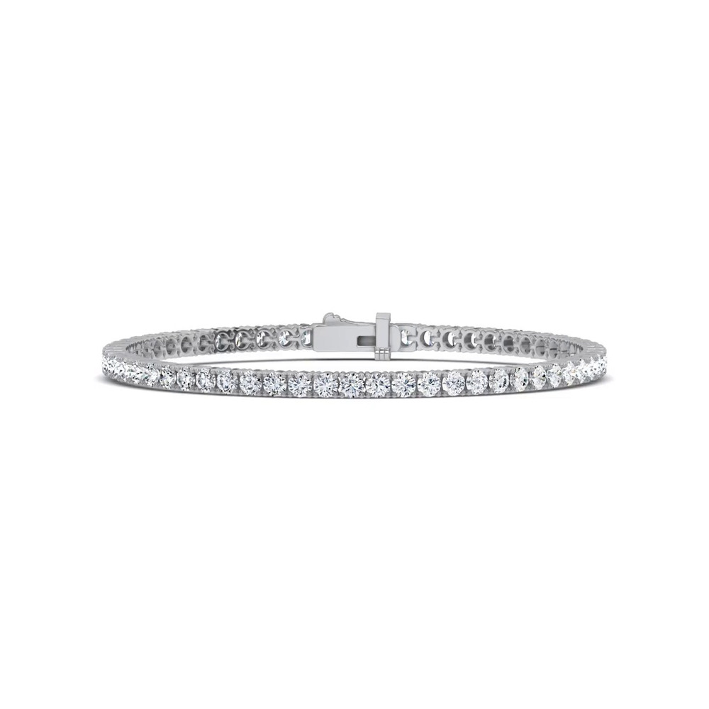360 degree view of Lab Diamond Silver Tennis Bracelet (5 ct. tw.)