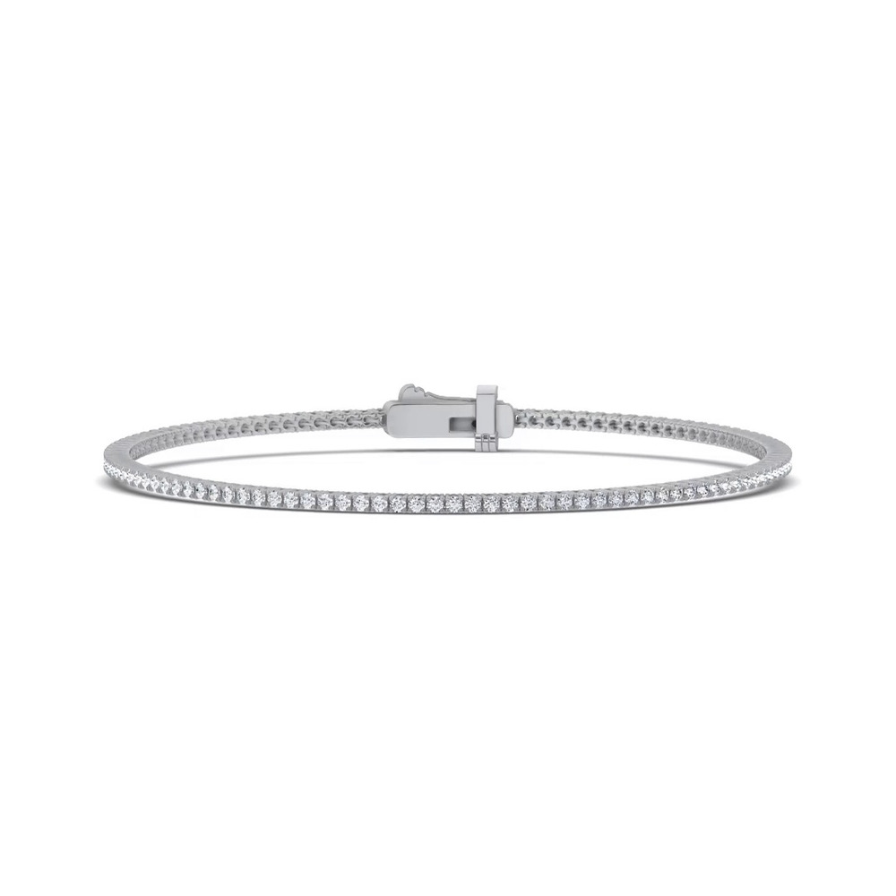360 degree view of Lab Diamond Silver Tennis Bracelet (1 ct. tw.)