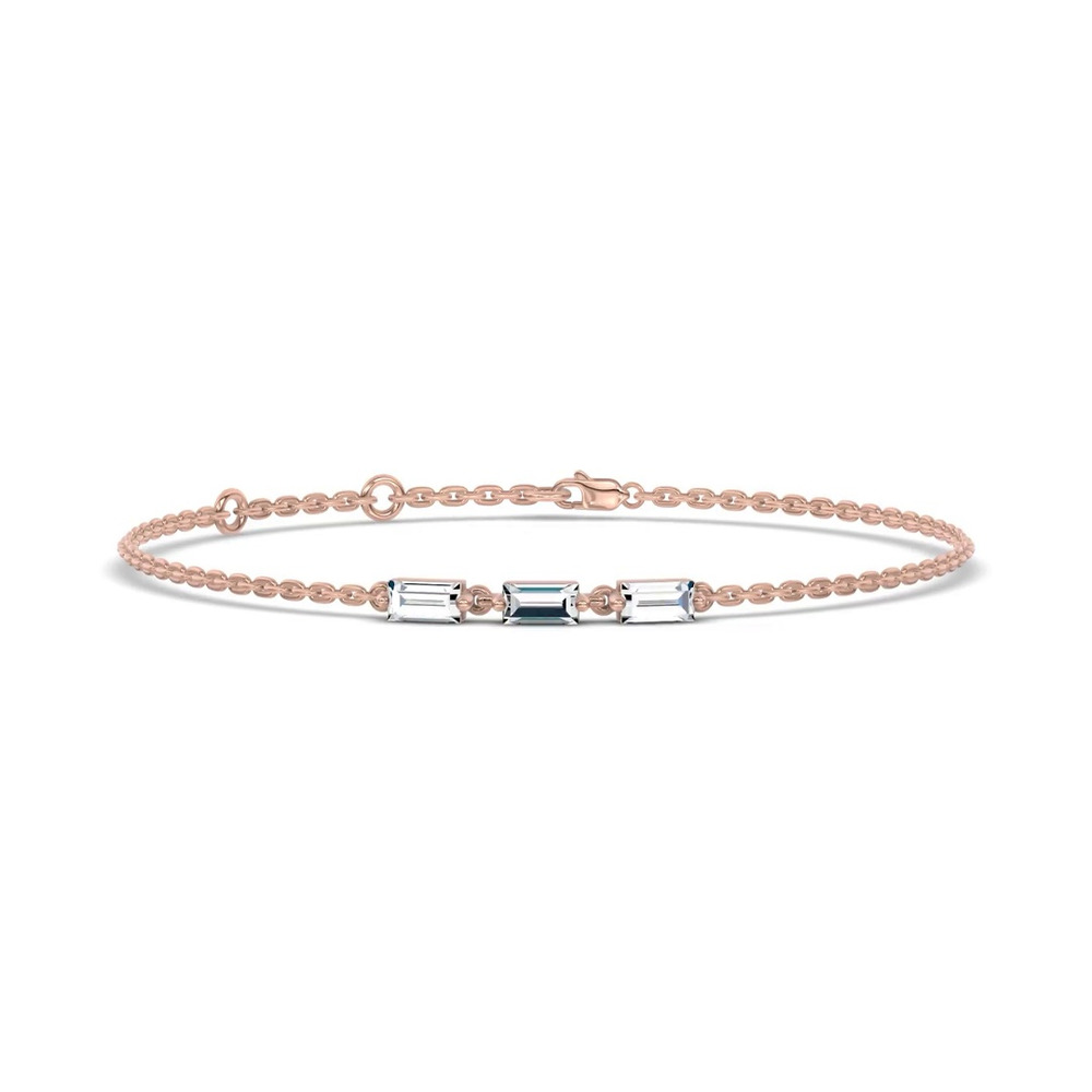 360 degree view of Staccato Baguette Lab Diamond Bracelet by Christian Siriano