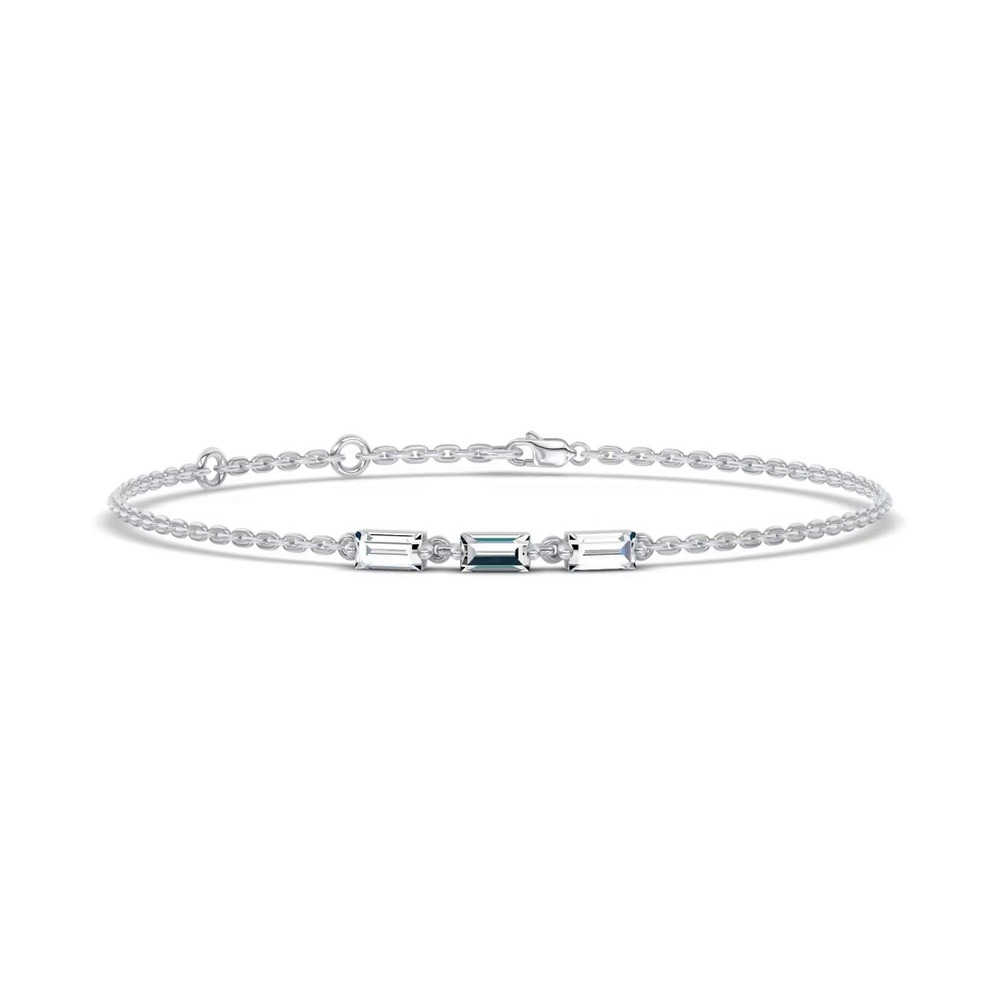 360 degree view of Staccato Baguette Lab Diamond Bracelet by Christian Siriano