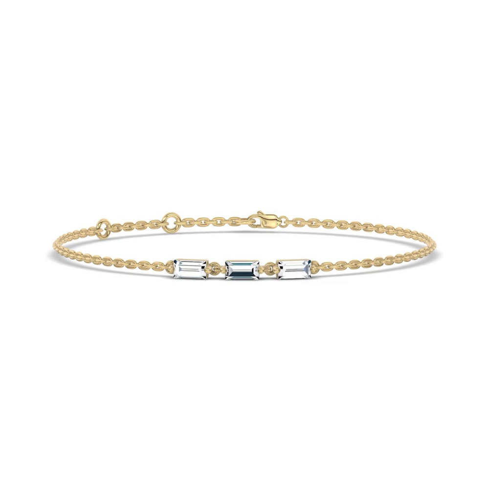 360 degree view of Staccato Baguette Lab Diamond Bracelet by Christian Siriano