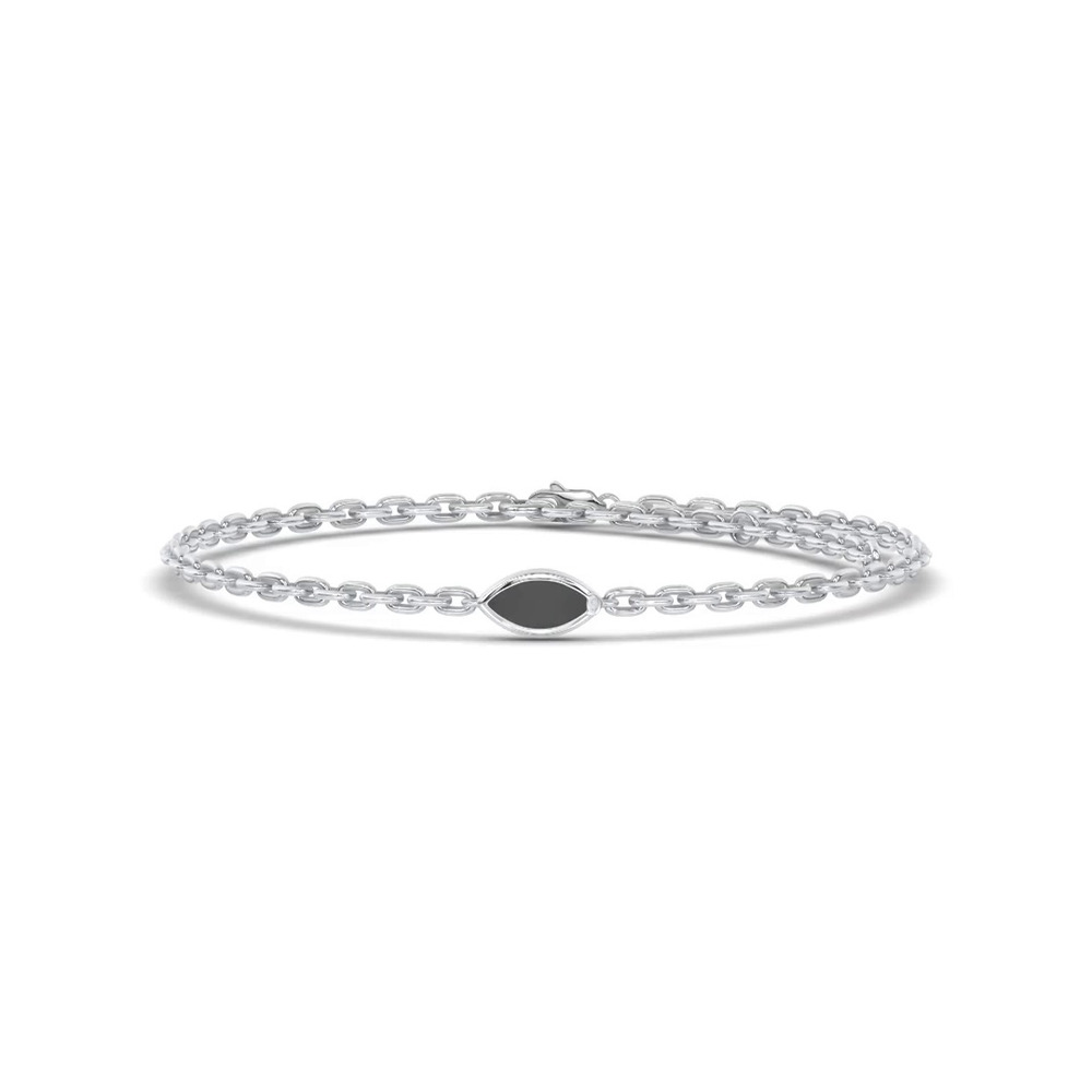 360 degree view of Maravina Black Ceramic Bezel Bracelet by Christian Siriano