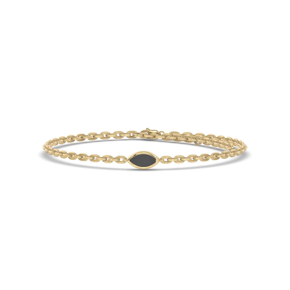 360 degree view of Maravina Black Ceramic Bezel Silver Bracelet by Christian Siriano