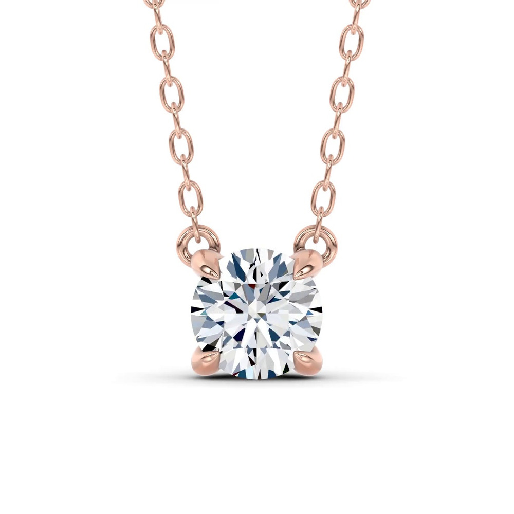360 degree view of C-Prong Pavé Lab Diamond Pendant (½ ct. tw.) by Christian Siriano