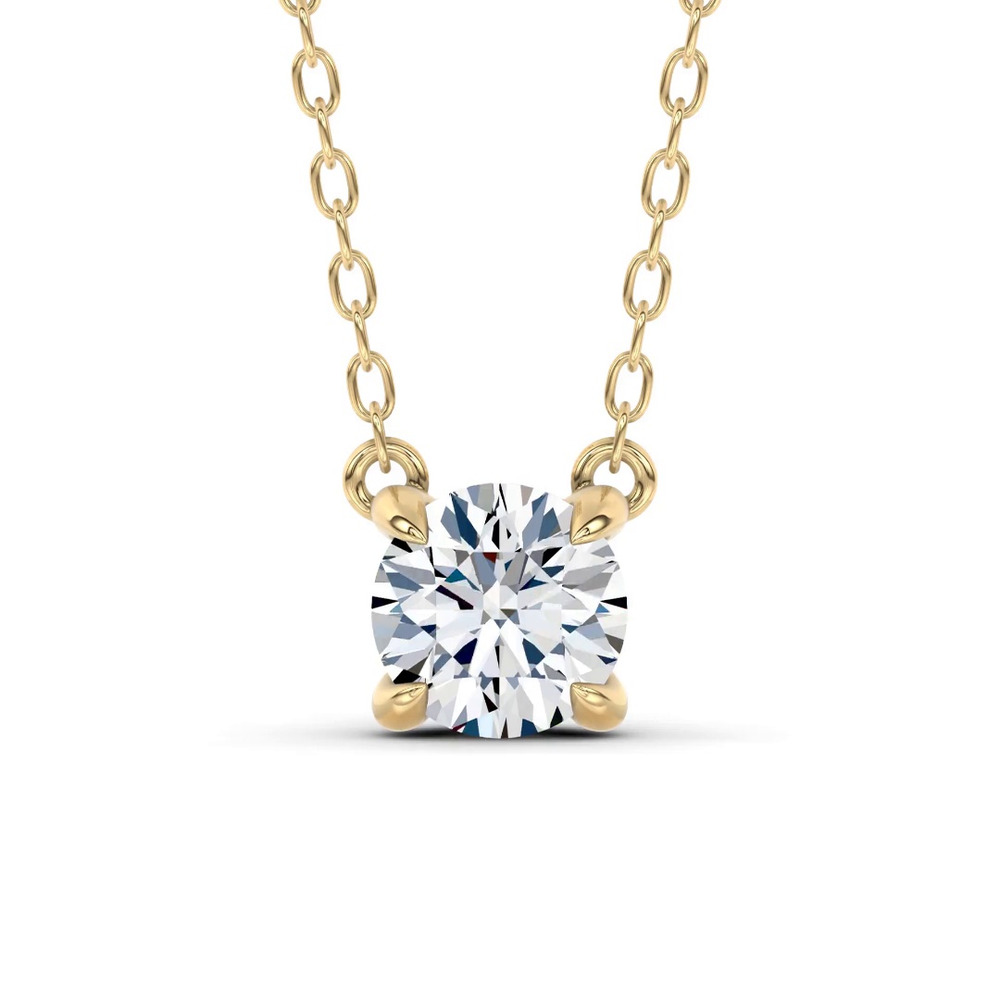 360 degree view of C-Prong Pavé Lab Diamond Pendant (½ ct. tw.) by Christian Siriano