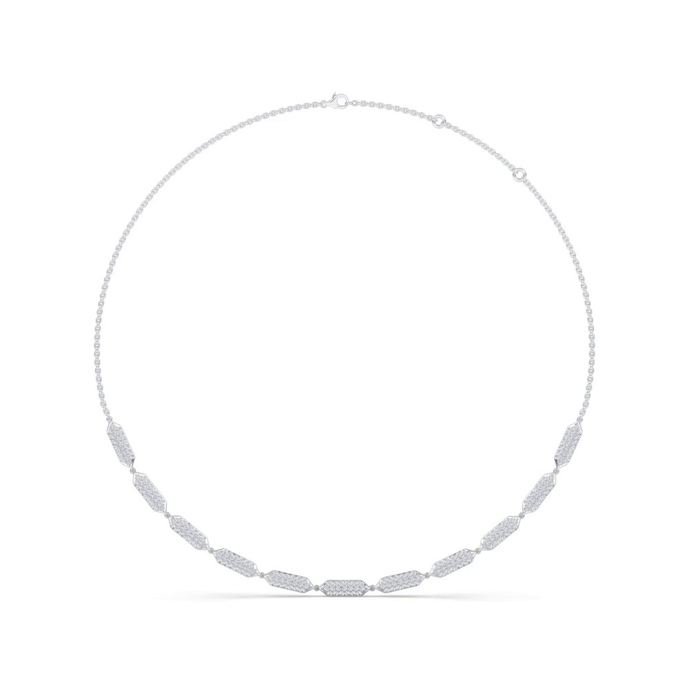 360 degree view of Corza Pavé Link Lab Diamond Necklace by Christian Siriano
