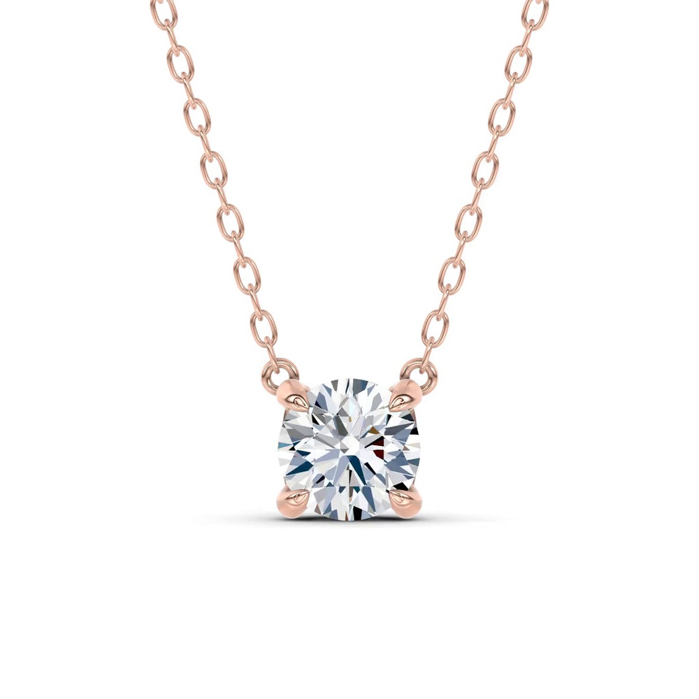 360 degree view of C-Prong Pavé Lab Diamond Pendant (1 ct. tw.) by Christian Siriano