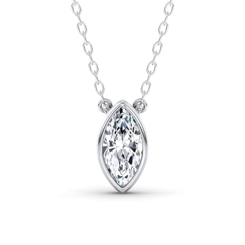 360 degree view of Maravina Bezel Lab Pendant by Christian Siriano