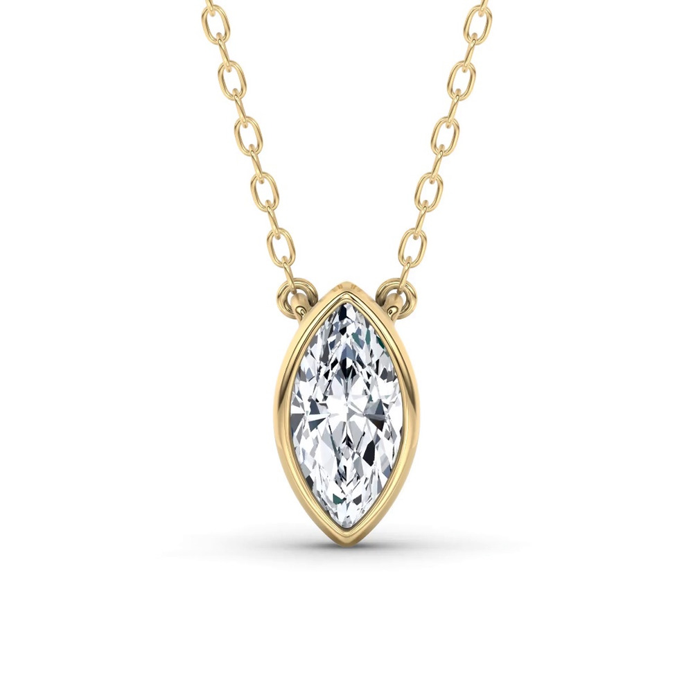 360 degree view of Maravina Bezel Lab Pendant by Christian Siriano