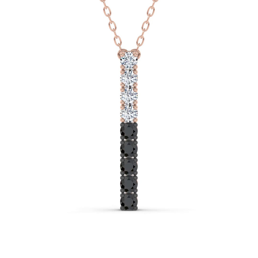 360 degree view of Midnight Noir Lab Diamond Necklace by Christian Siriano