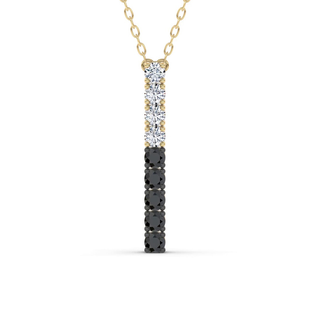 360 degree view of Midnight Noir Diamond Necklace by Christian Siriano