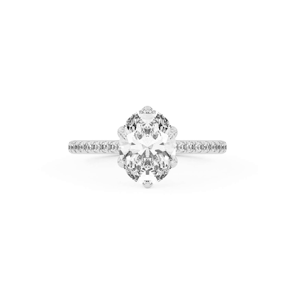 360 degree view of Marigold Tulip Inspired 6 Prong 1.50 ct. Oval Lab Engagement Ring
