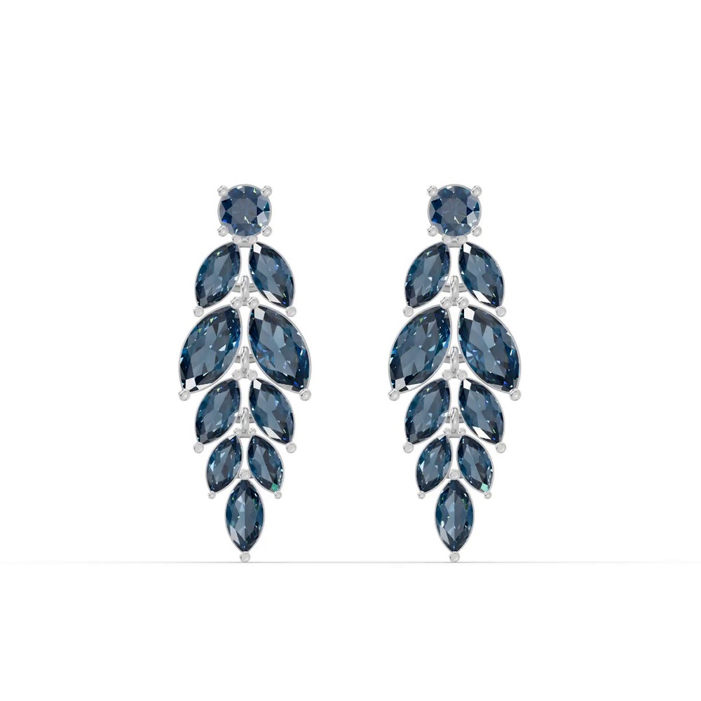 360 degree view of London Blue Topaz Feather Drop Earrings