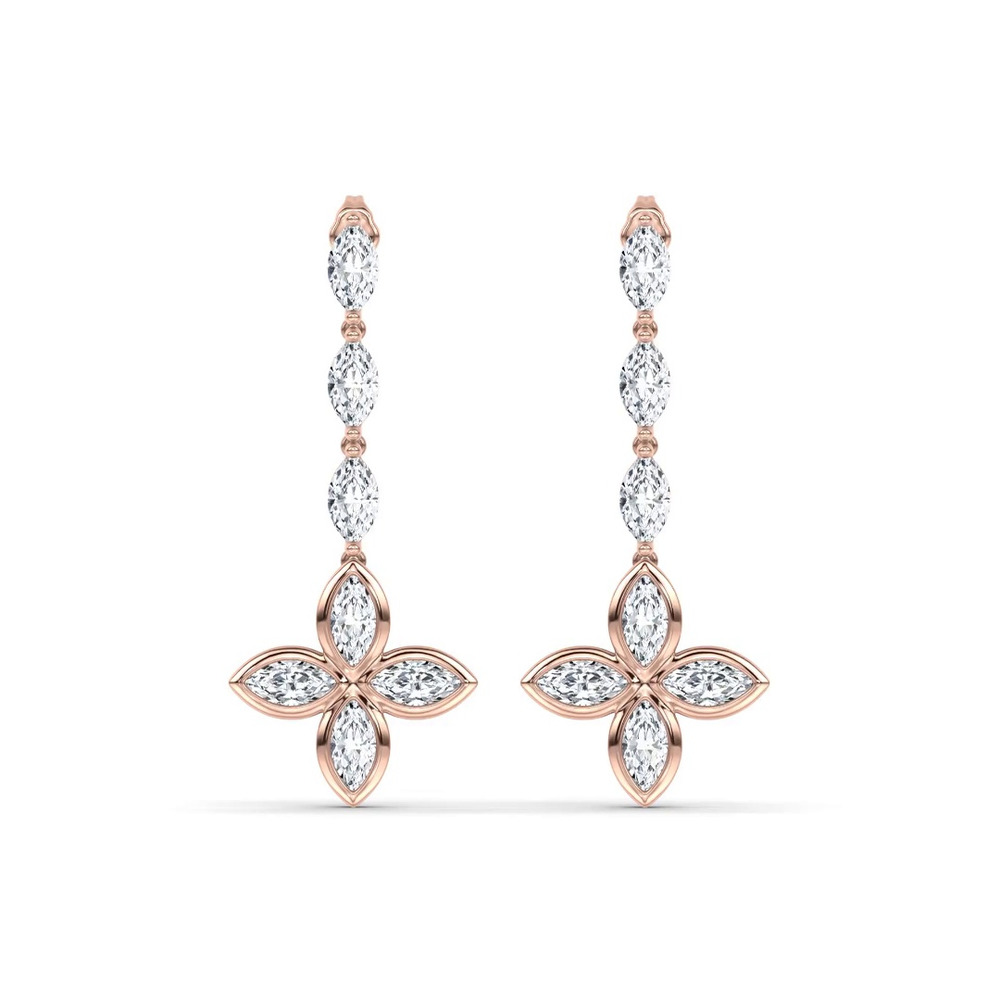 360 degree view of Maravina Rosette Lab Drop Earrings by Christian Siriano