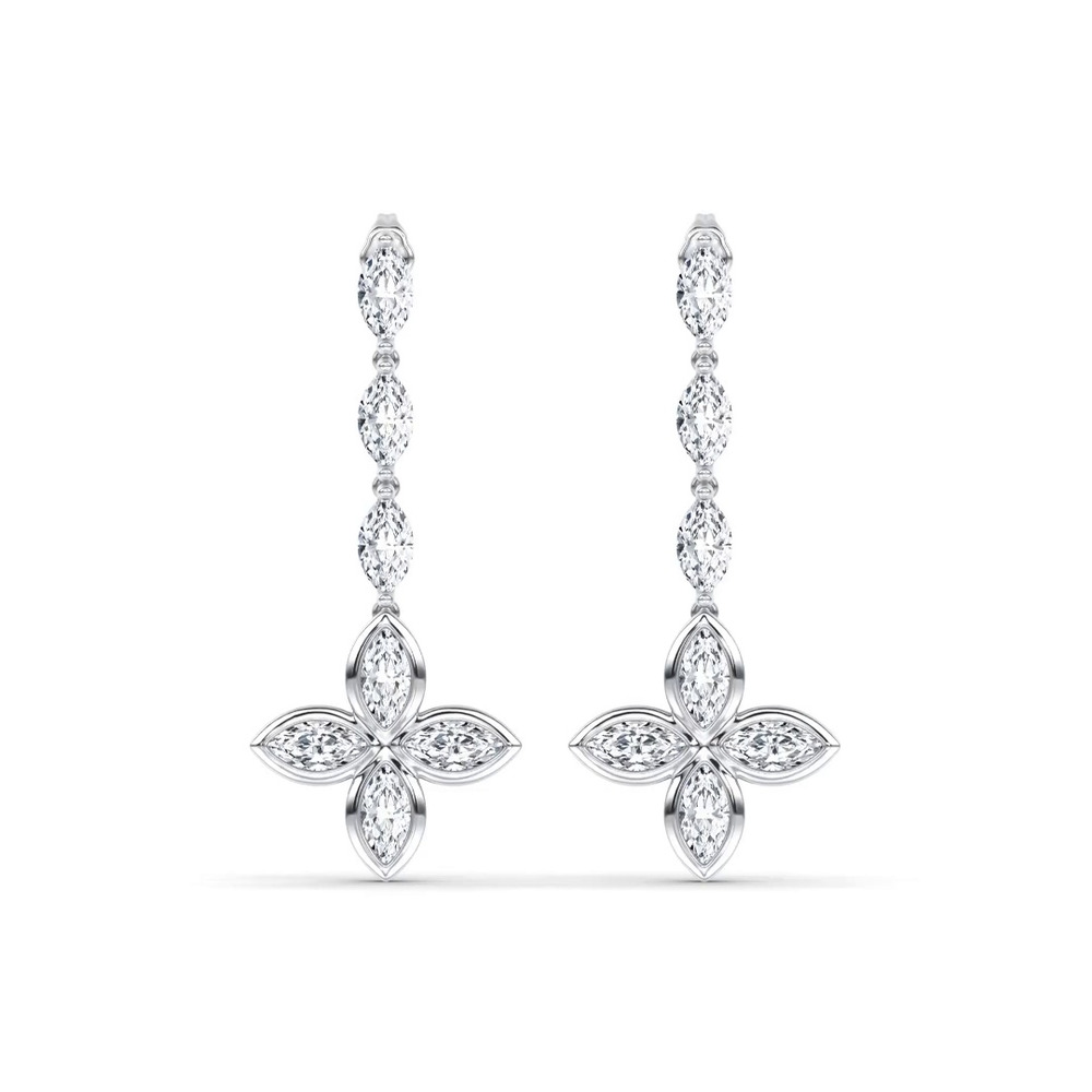 360 degree view of Maravina Rosette Lab Drop Earrings by Christian Siriano