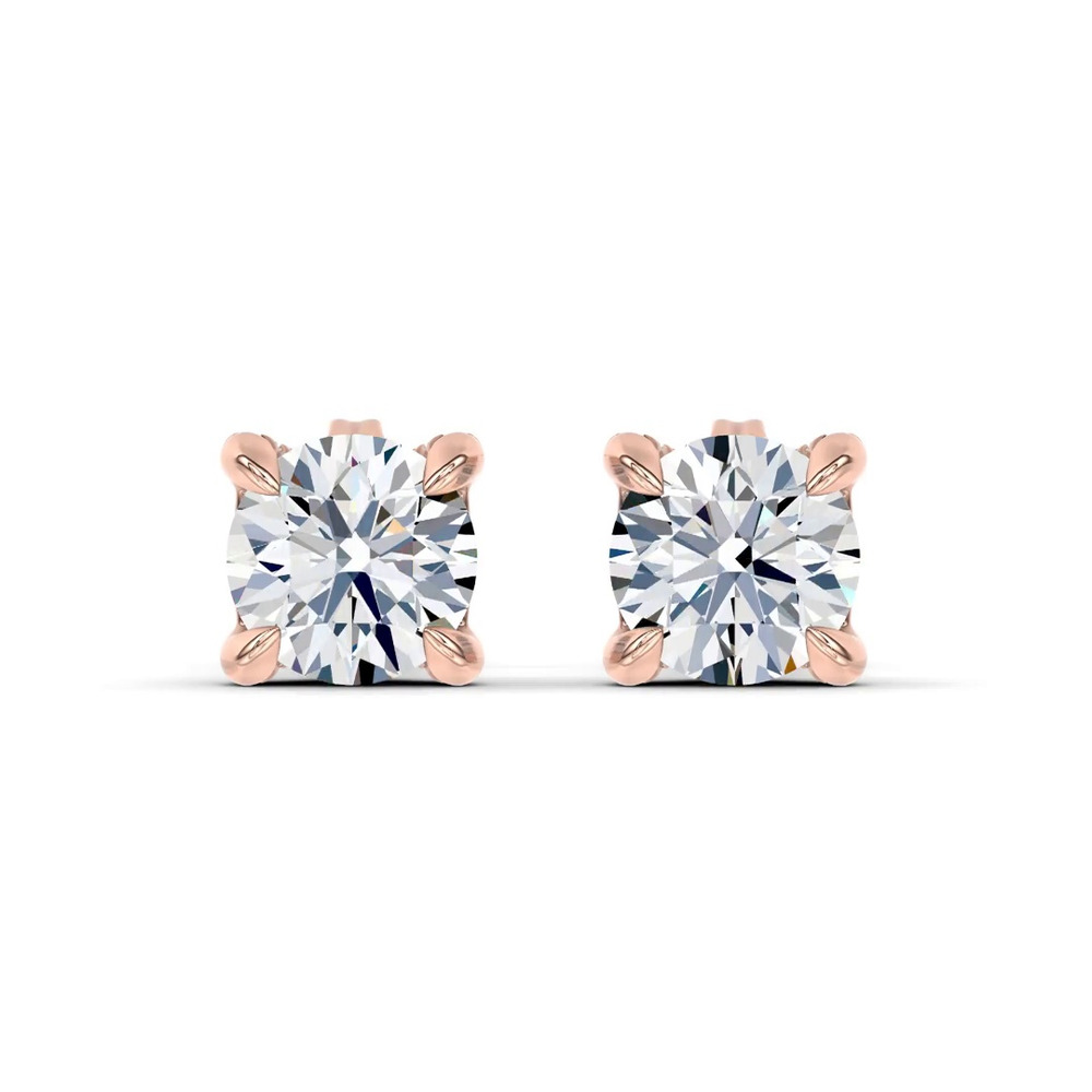 360 degree view of C-Prong Pavé Diamond Stud Earrings (1 ct. tw.) by Christian Siriano