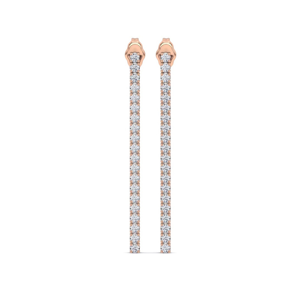360 degree view of Ligne Diamond Drop Earrings (5/8 ct. tw.)