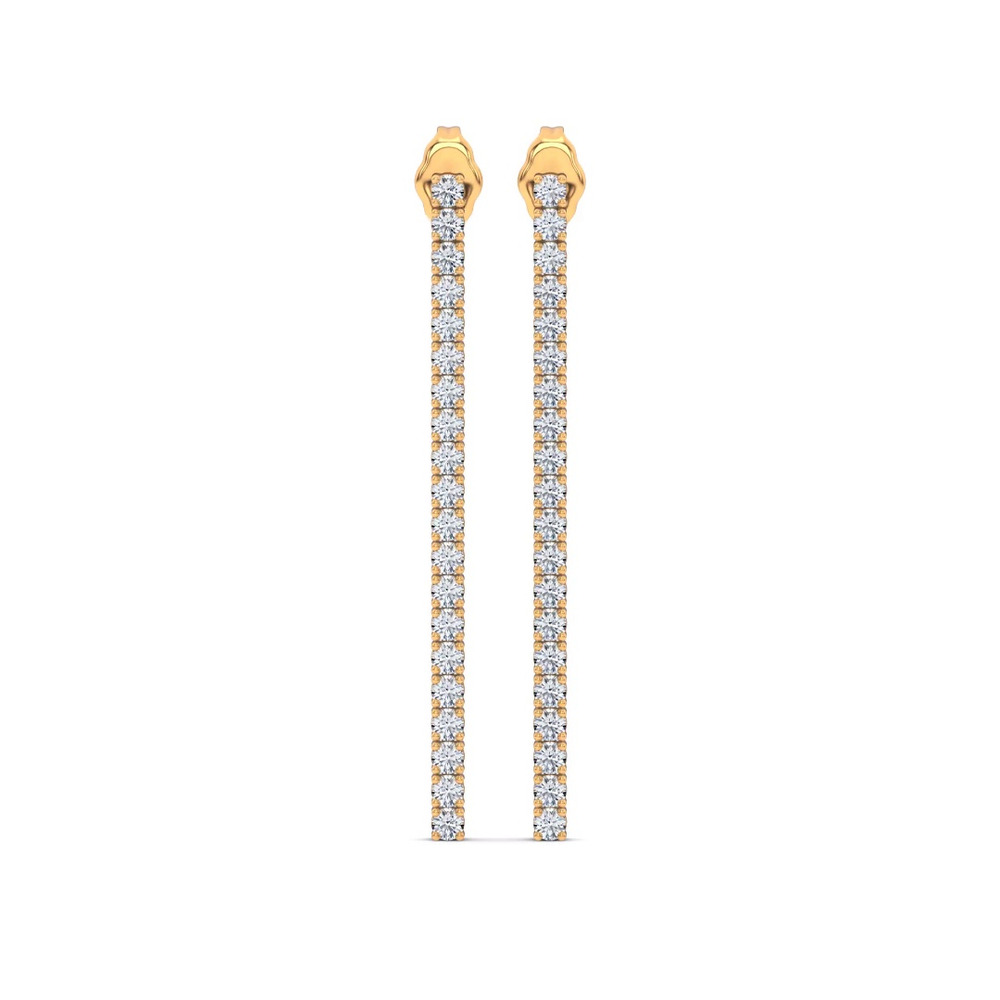 360 degree view of Ligne Diamond Drop Earrings (5/8 ct. tw.)