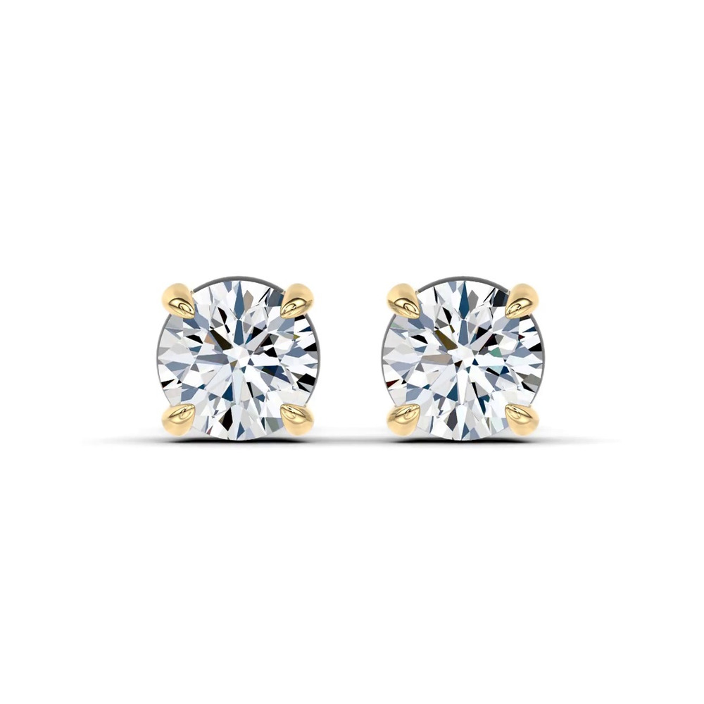 360 degree view of Midnight Halo Round Lab Stud Earrings (2 ct. tw.) by Christian Siriano