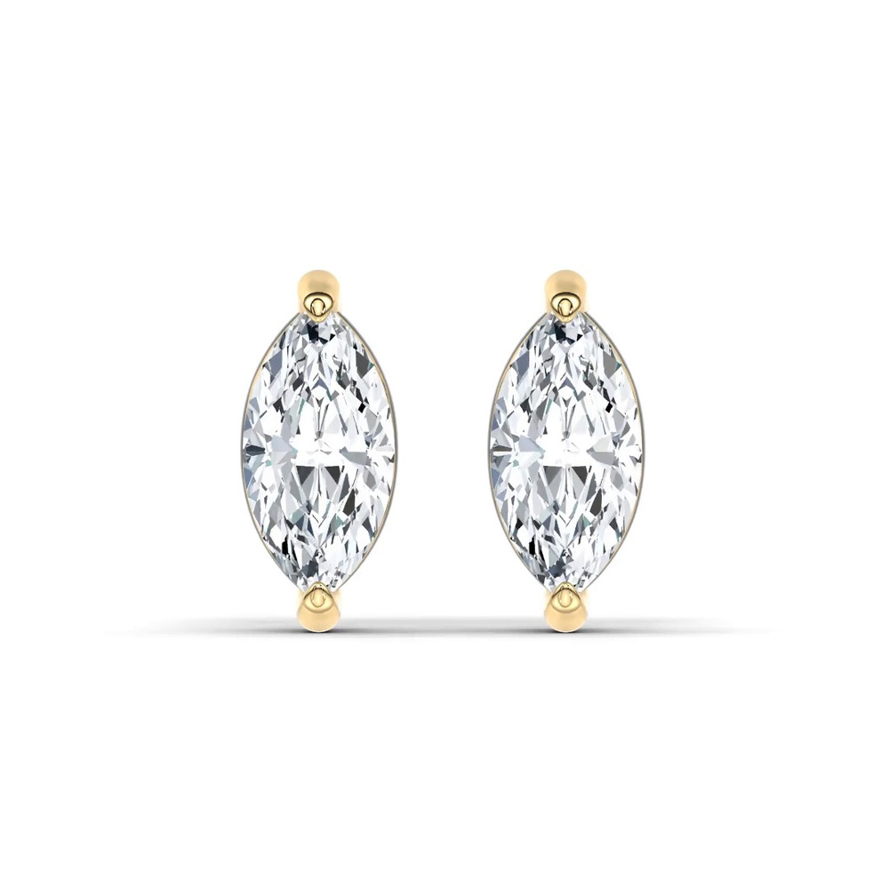 360 degree view of Midnight Halo Marquise Lab Stud Earrings (2 ct. tw.) by Christian Siriano