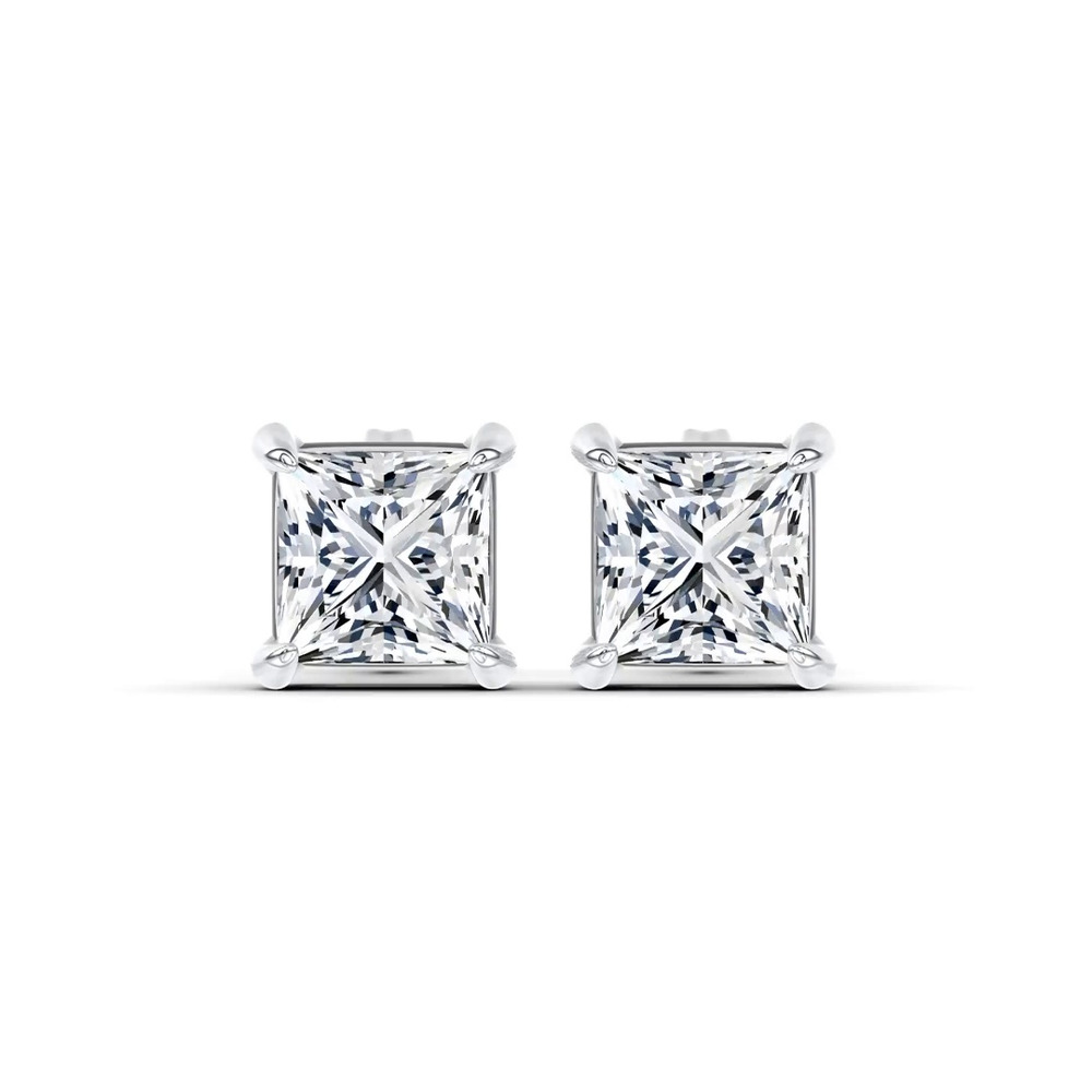 360 degree view of Midnight Halo Princess Lab Stud Earrings (2 ct. tw.) by Christian Siriano