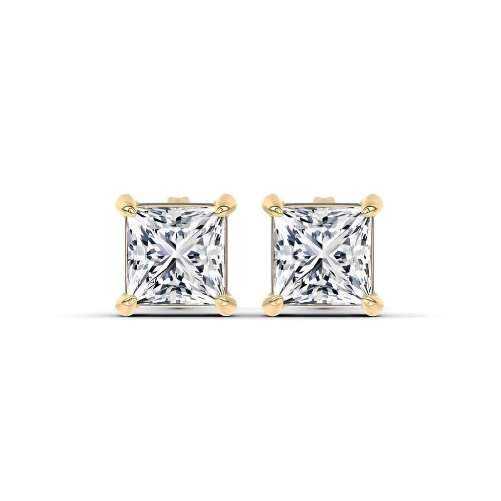 360 degree view of Midnight Halo Princess Lab Stud Earrings (2 ct. tw.) by Christian Siriano