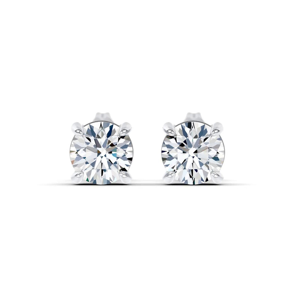 360 degree view of Midnight Halo Round Lab Stud Earrings (1 ct. tw.) by Christian Siriano