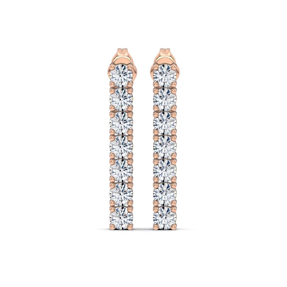 360 degree view of Ligne Diamond Drop Earrings (1 ct. tw.)