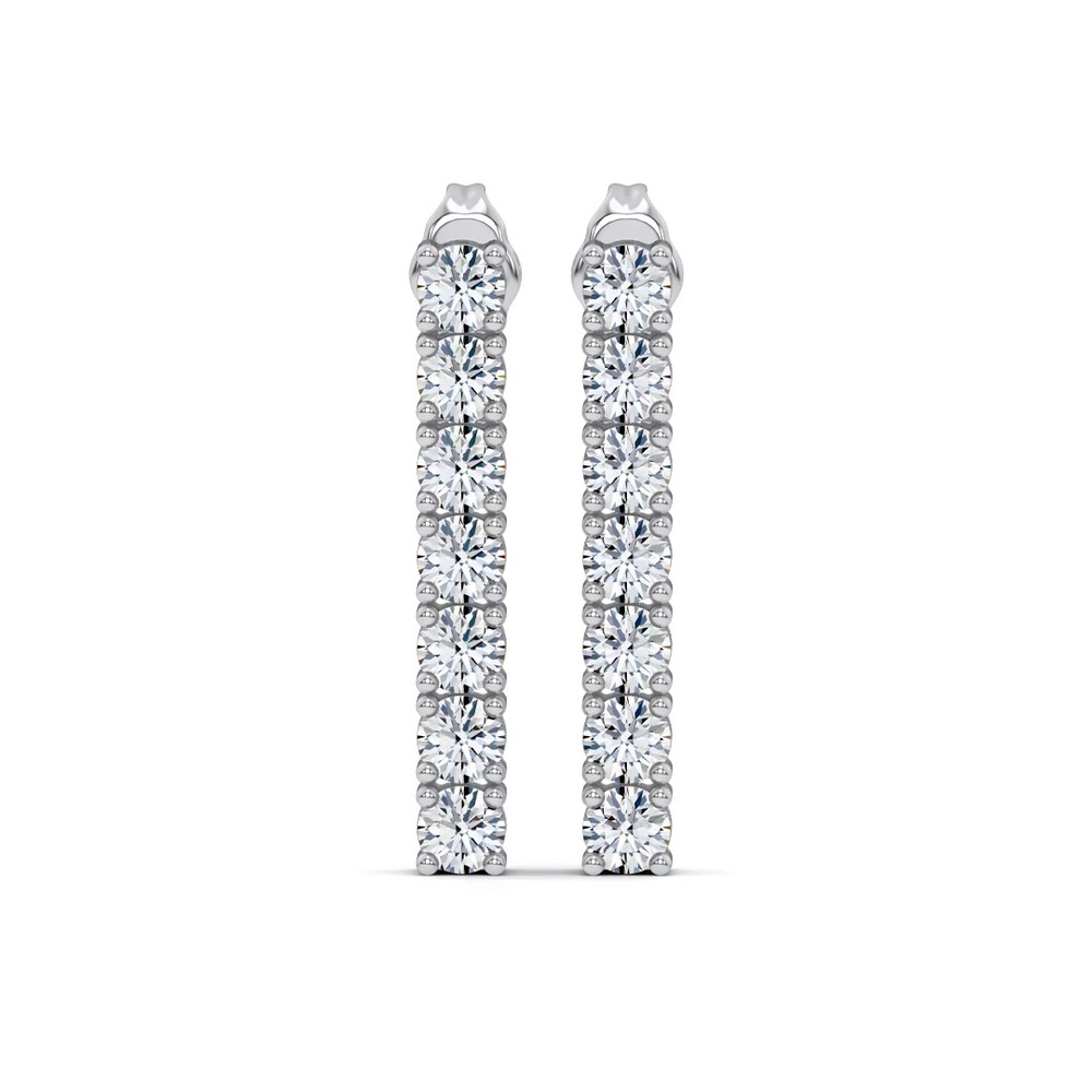 360 degree view of Ligne Diamond Drop Earrings (1 ct. tw.)