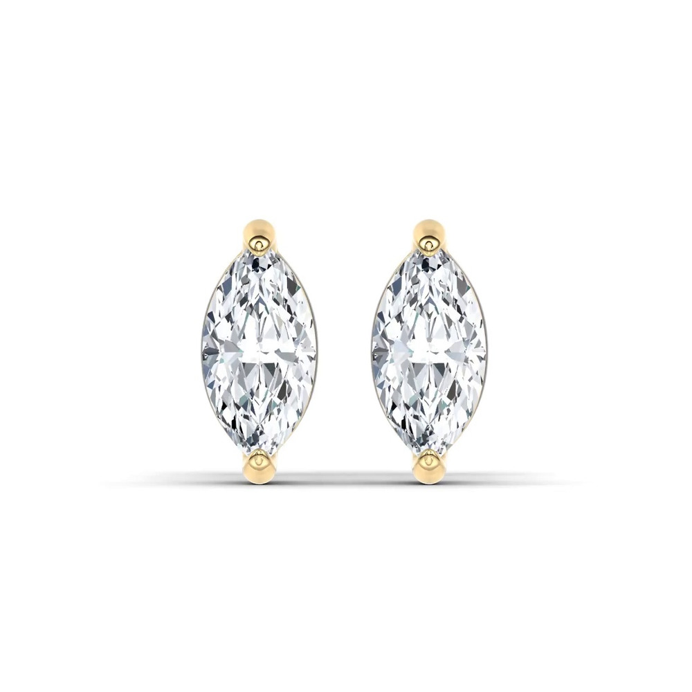 360 degree view of Midnight Halo Marquise Lab Stud Earrings (1 ct. tw.) by Christian Siriano