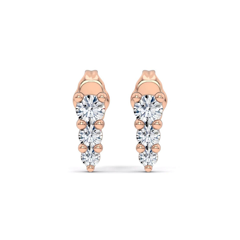 360 degree view of Icicle Drop Diamond Earrings
