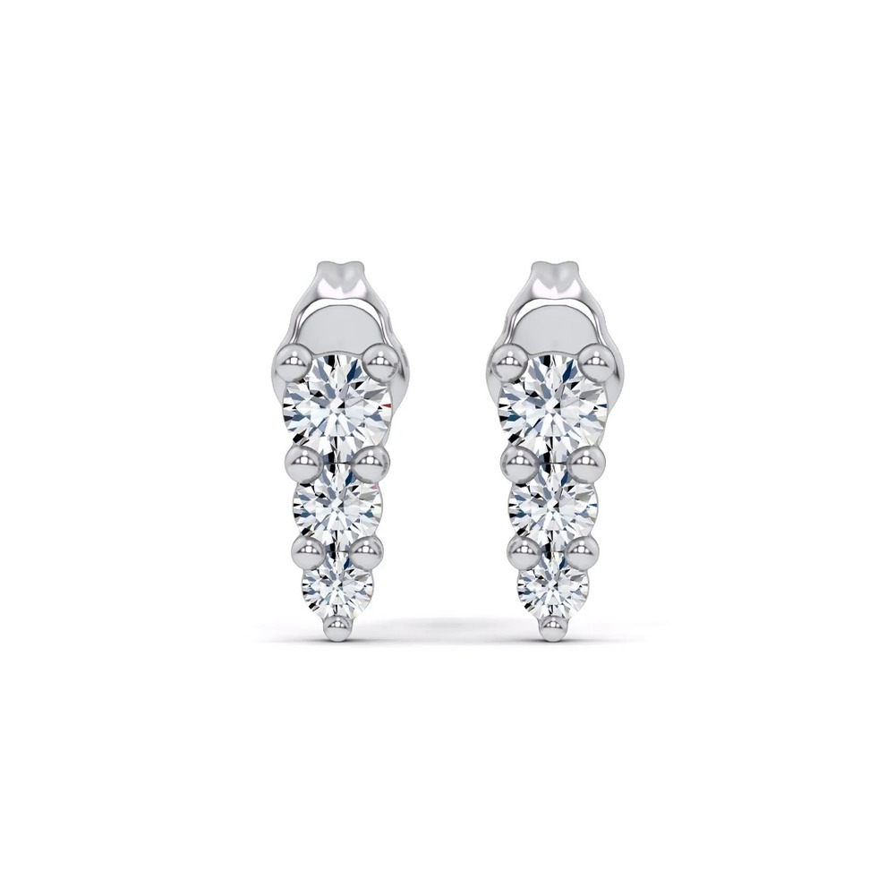 360 degree view of Icicle Drop Lab Diamond Earrings