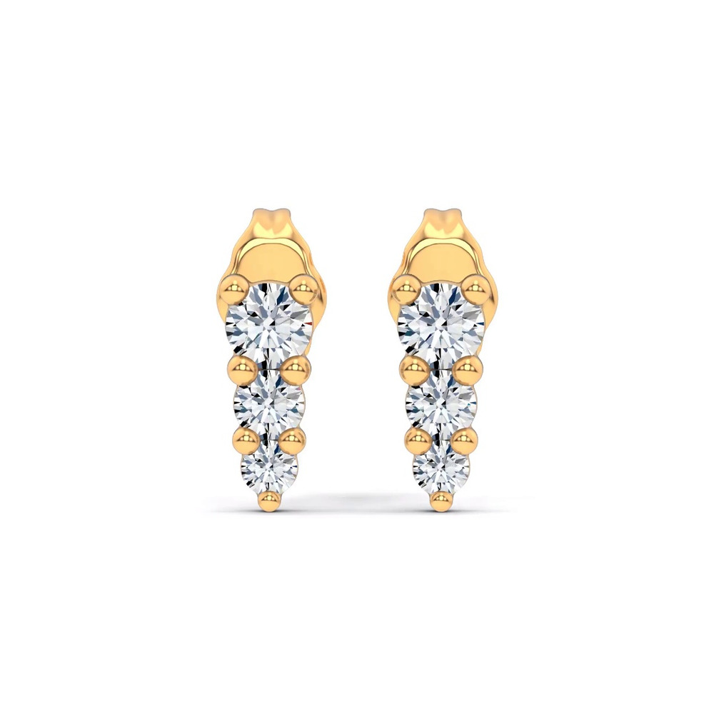 360 degree view of Icicle Drop Diamond Earrings