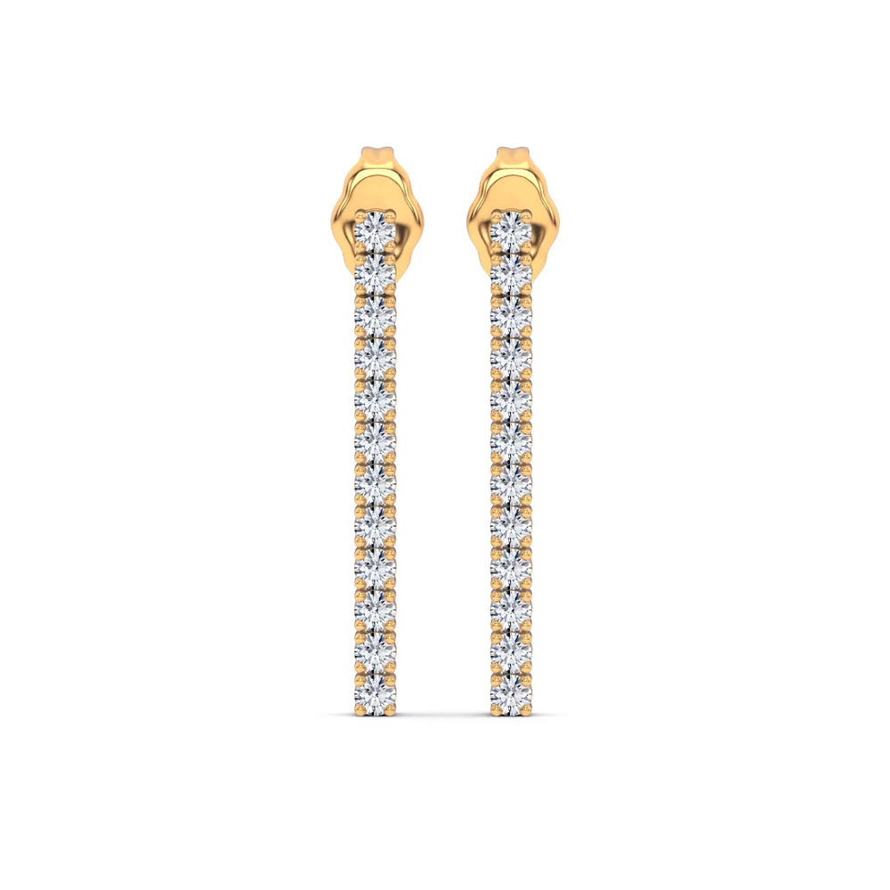 360 degree view of Ligne Diamond Drop Earrings (1/4 ct. tw.)