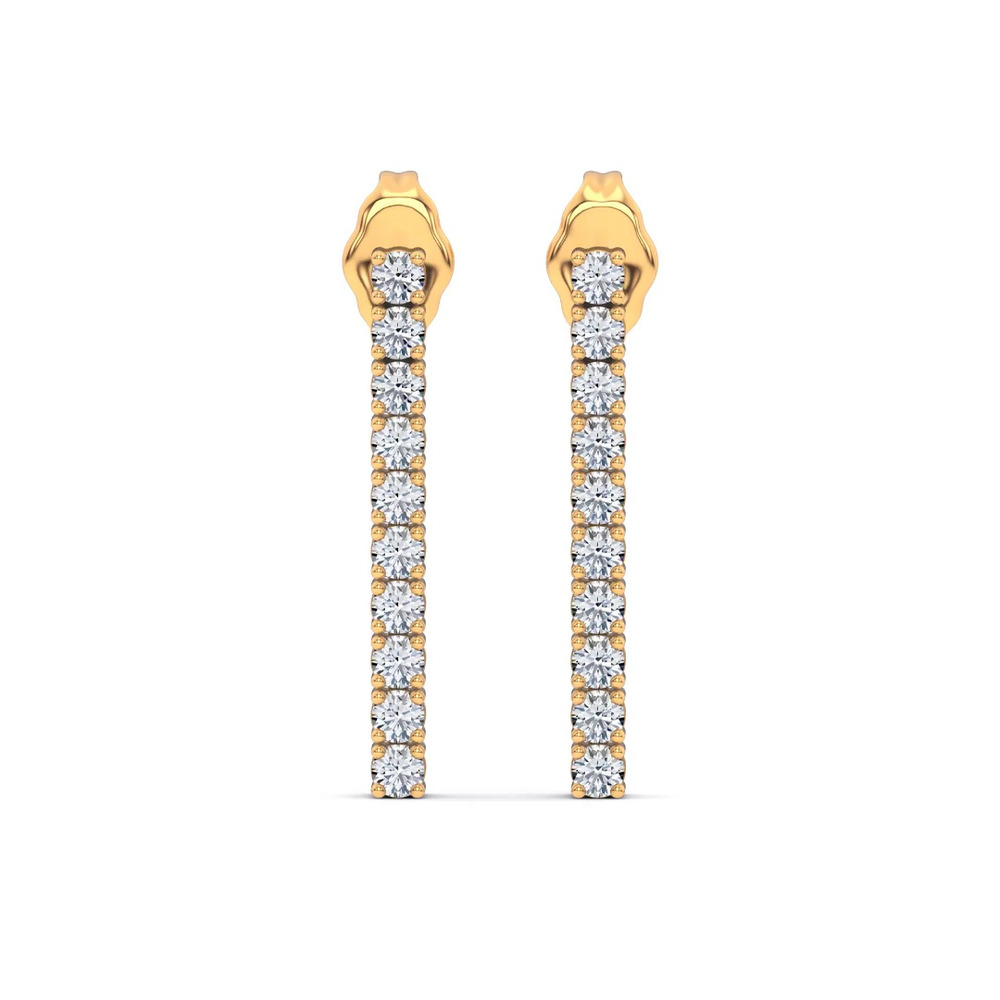 360 degree view of Ligne Diamond Drop Earrings (1/3 ct. tw.)