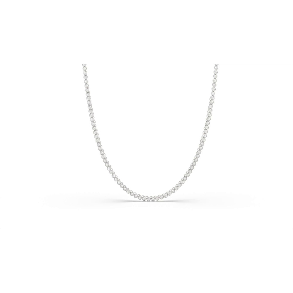 360 degree view of U-Prong Lab Diamond Tennis Necklace (7 ct. tw.)